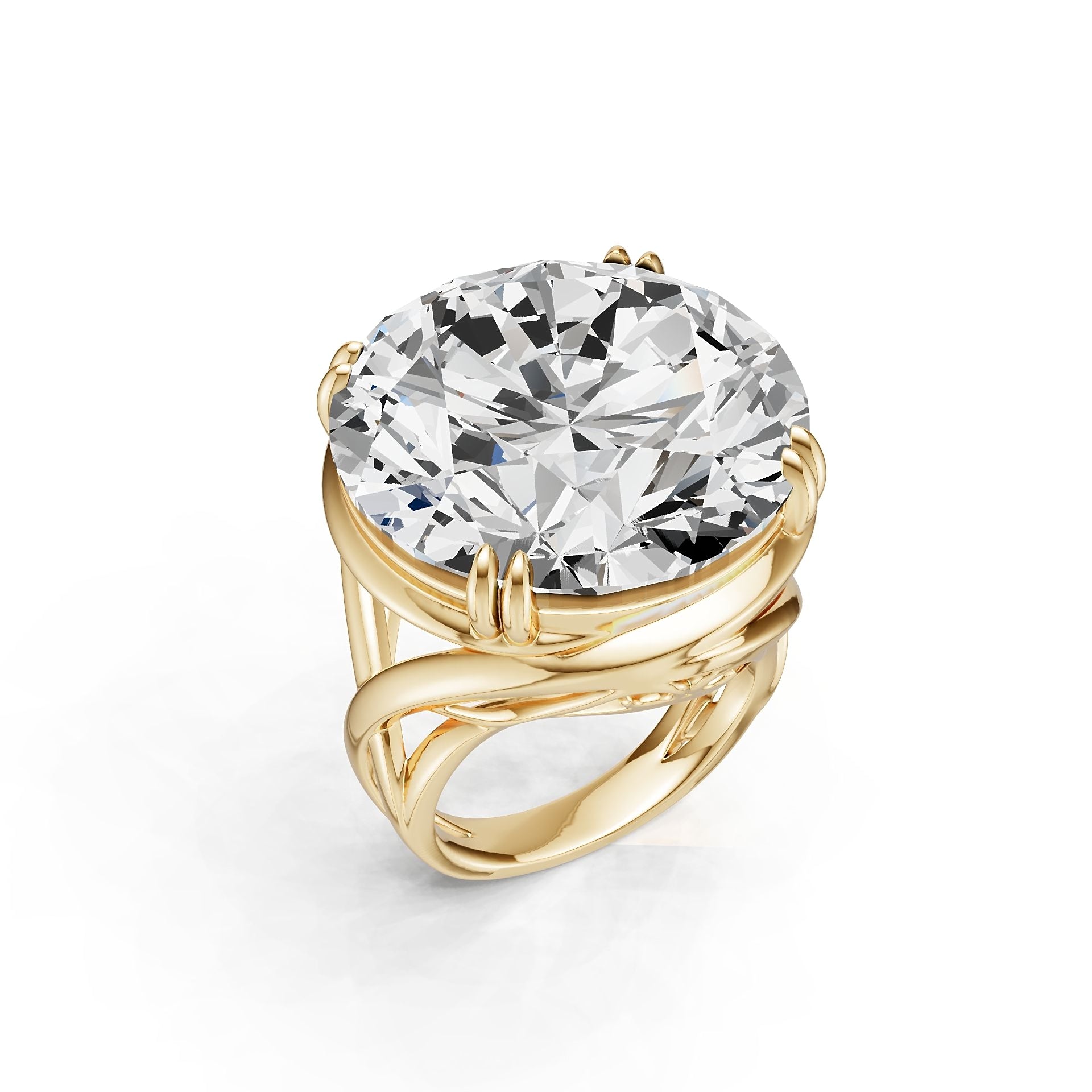 Sterling Silver Semi Mount Ring Setting Round RD 22X22mm Syzjewelry