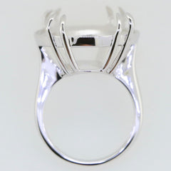 18K Gold Semi Mount Ring Setting Oval OV 27X21mm PJC3542R Syzjewelry