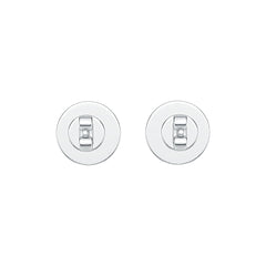 10K Gold Semi Mount Earrings Setting Round RD 8x8mm Cabochon Stud DHJ