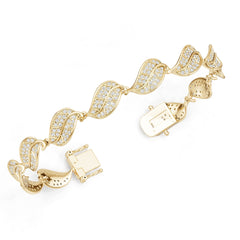 18K Gold Semi Mount Bracelet Setting Round Ro 1x1mm Syz Jewelry