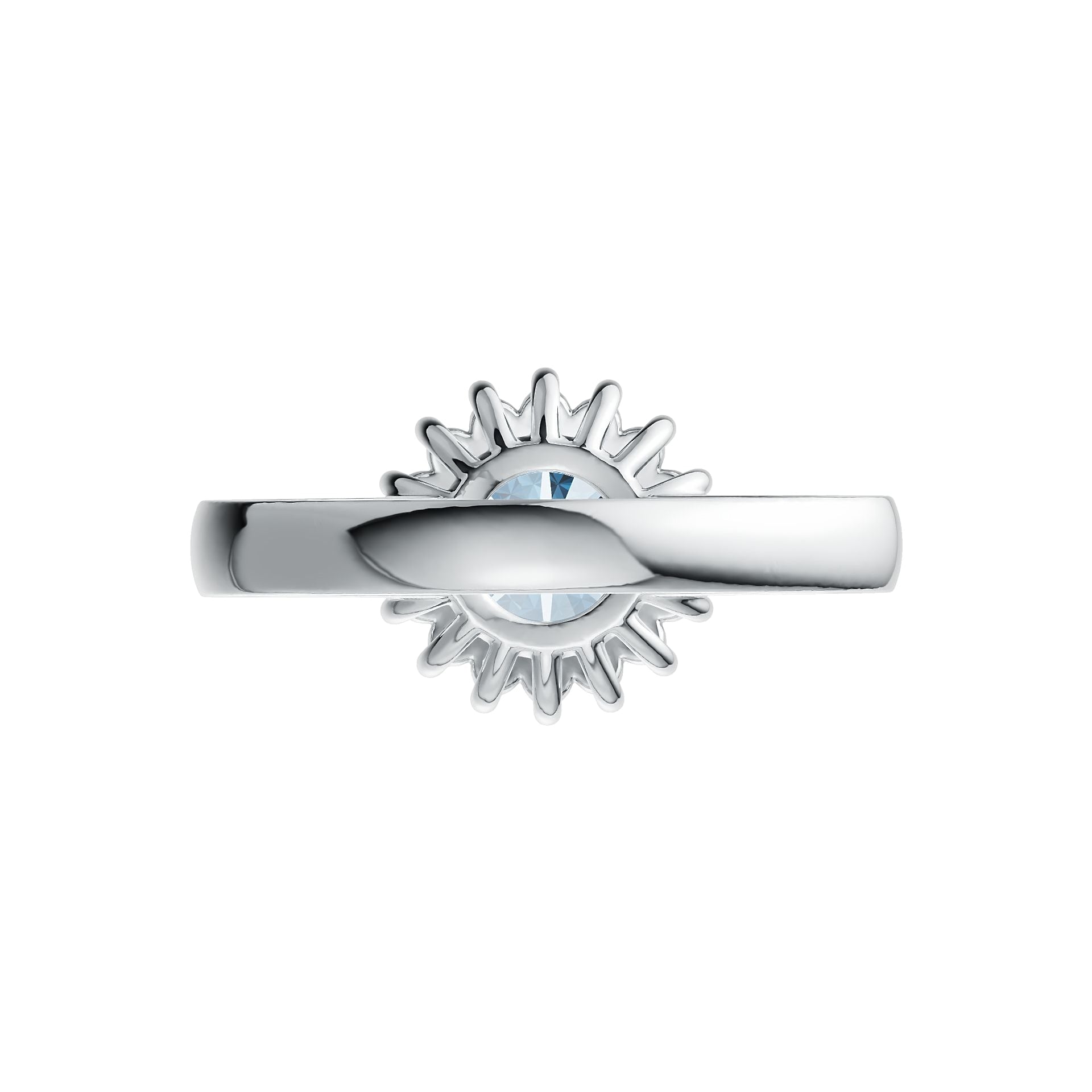 Sterling Silver Semi Mount Ring Setting Round RD 7X7mm Halo Syzjewelry