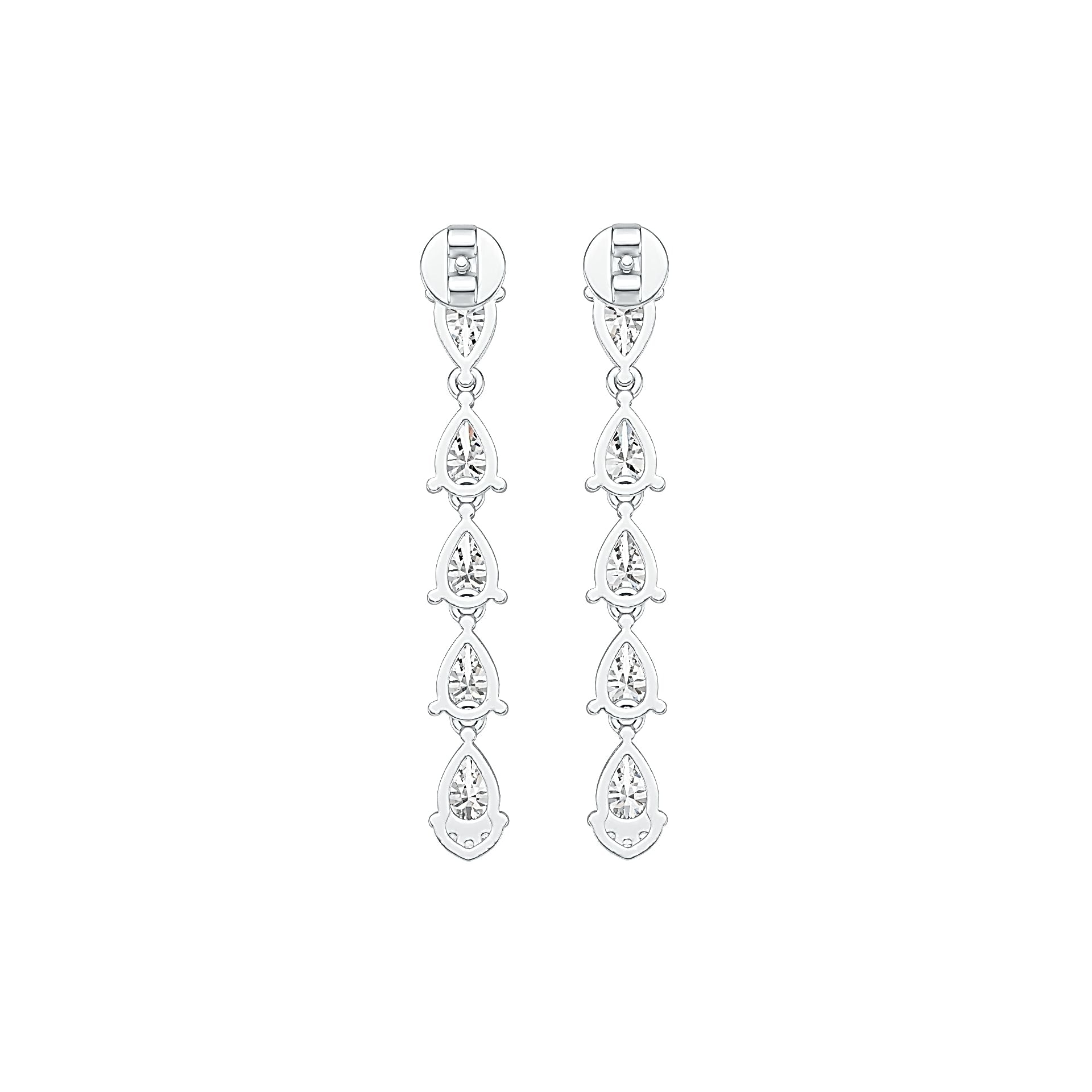 Sterling Silver Semi Mount Earrings Setting Pear PE 6x4mm Syzjewelry