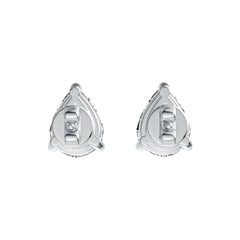 Sterling Silver Semi Mount Earrings Setting Pear PE 8X6mm Stud DHJ