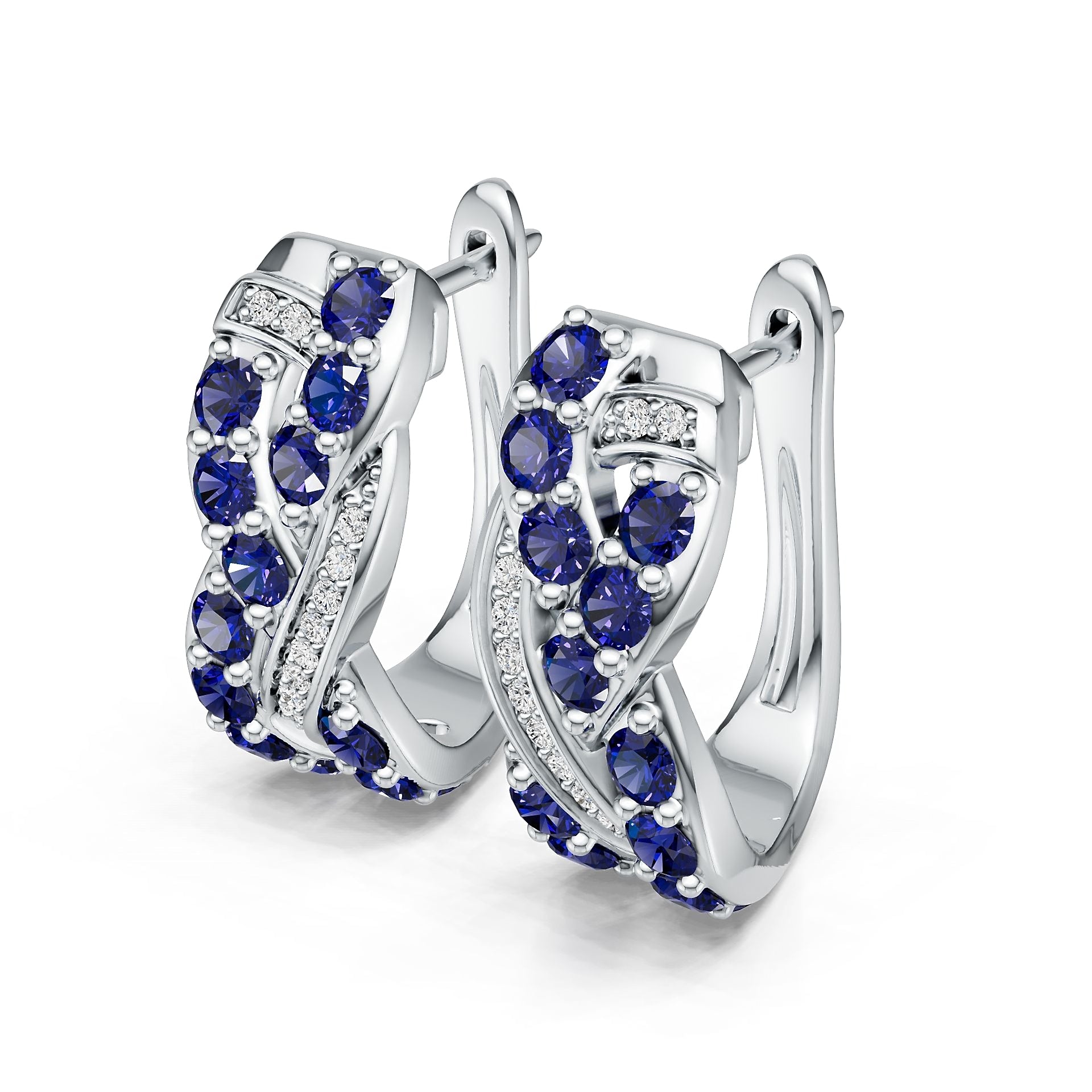 Sterling Silver Semi Mount Earrings Setting Round Ro 2x2mm Syz Jewelry