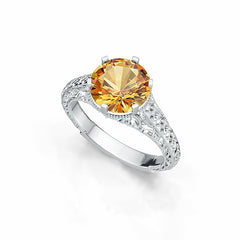 Platinum Semi Mount Ring Setting Round RD 9x9mm Art Deco Style Syzjewelry