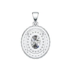 Sterling Silver Semi Mount Pendant Setting Oval OV 9x7mm DHJ