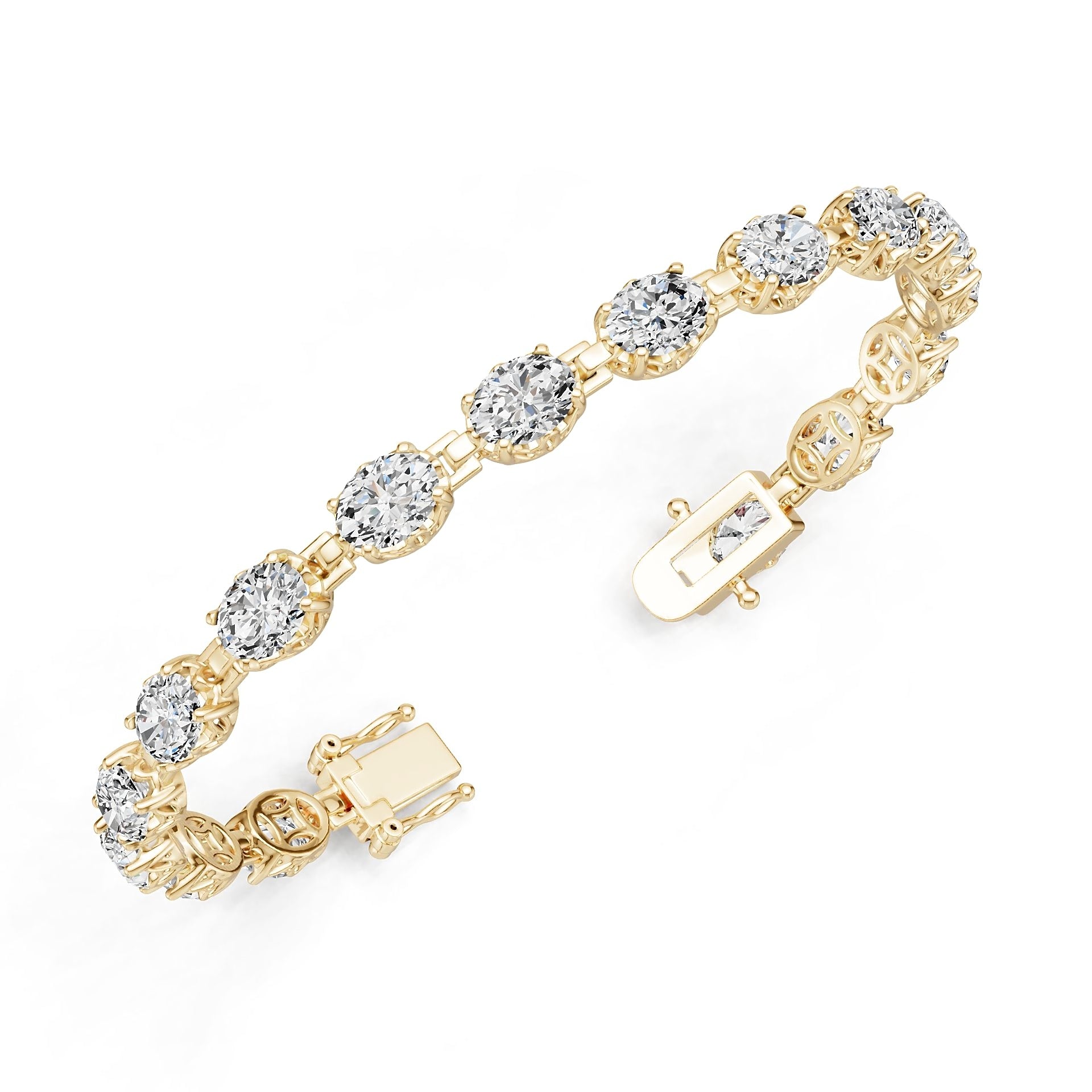 10K Gold Semi Mount Bracelet Setting Oval Ov 8x6mm Syz Jewelry