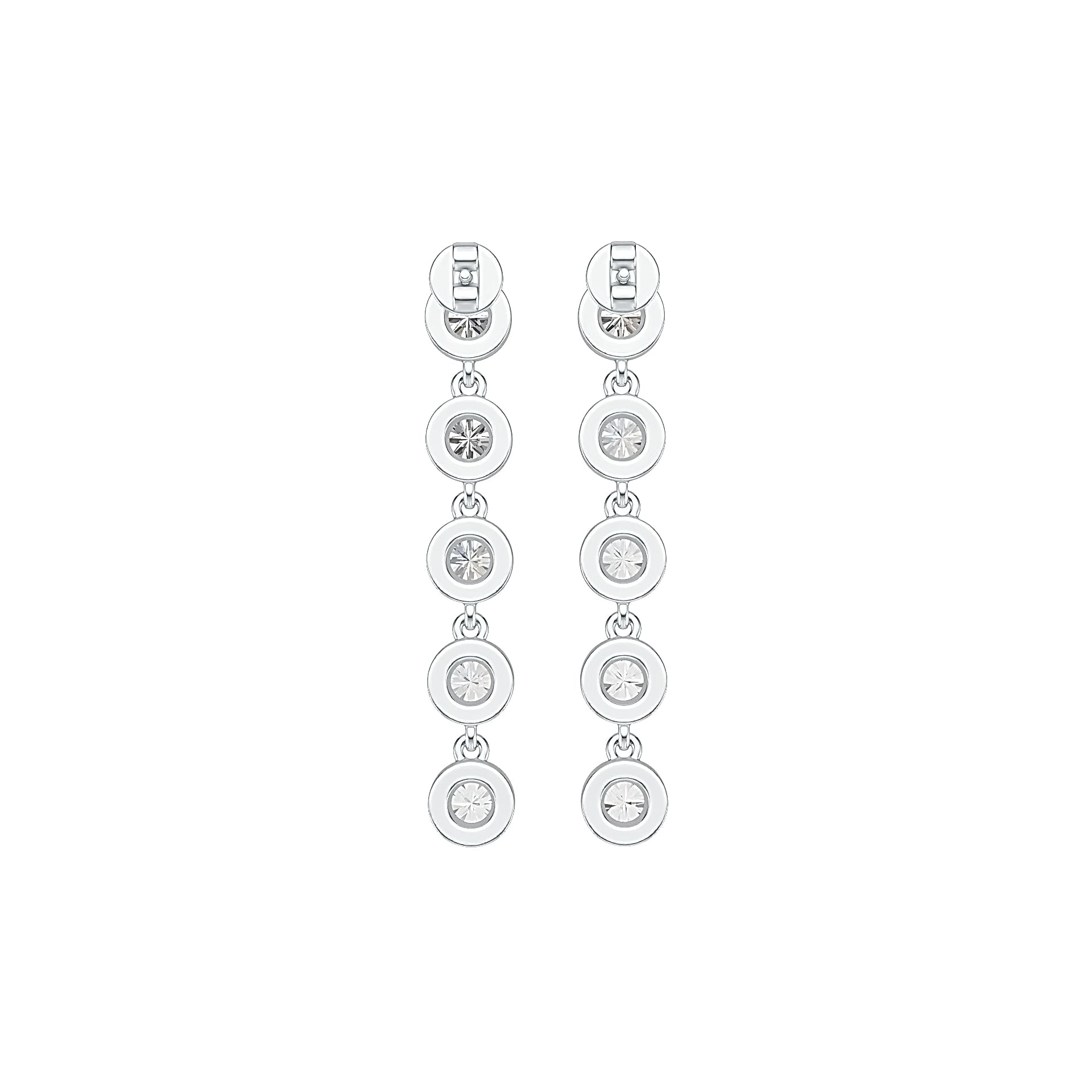 Platinum Semi Mount Earrings Setting Round RD 5x5mm DHJ