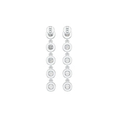 Platinum Semi Mount Earrings Setting Round RD 5x5mm DHJ