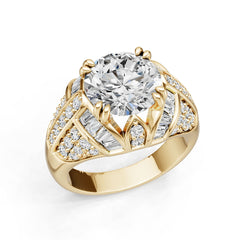 Platinum Semi Mount Ring Setting Round Ro 2x2mm Diamond Accent Syz Jewelry