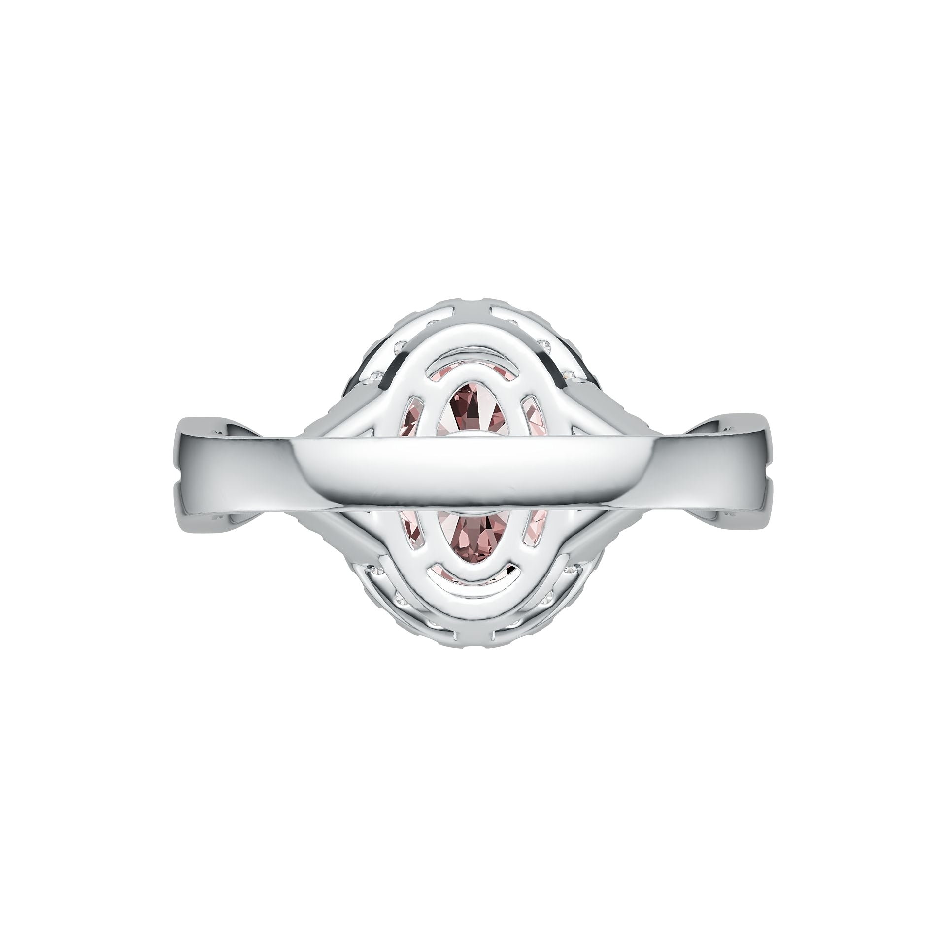 Sterling Silver Semi Mount Ring Setting Oval OV 10X8mm Halo Twist Shank Syzjewelry
