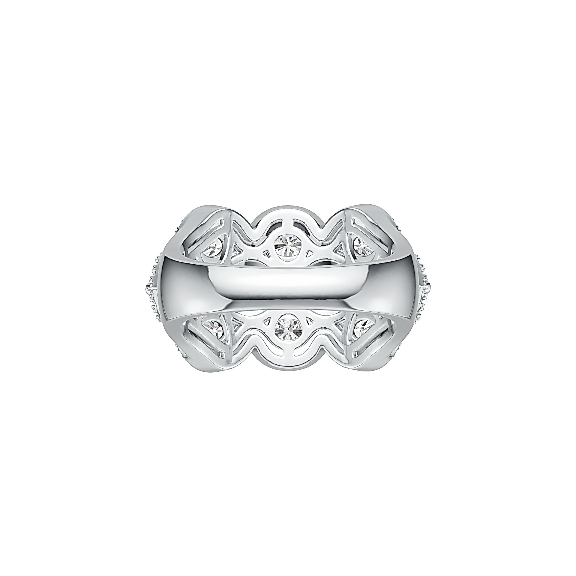 Sterling Silver Semi Mount Ring Setting Oval OV 4X3mm with White Topaz Twist Ring - Syzjewelry