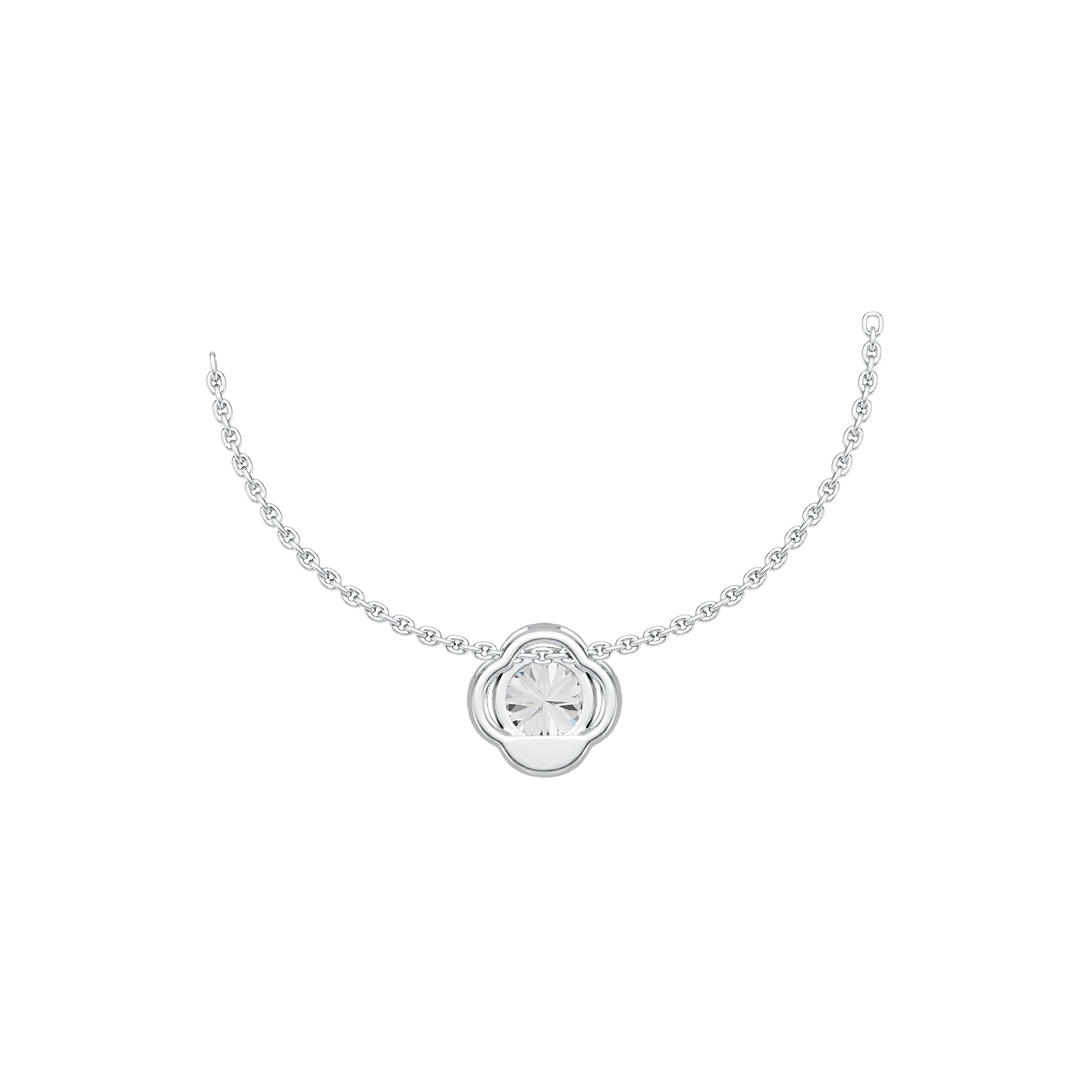 Sterling Silver Semi Mount Pendant Setting Round RD 8x8mm DHJ
