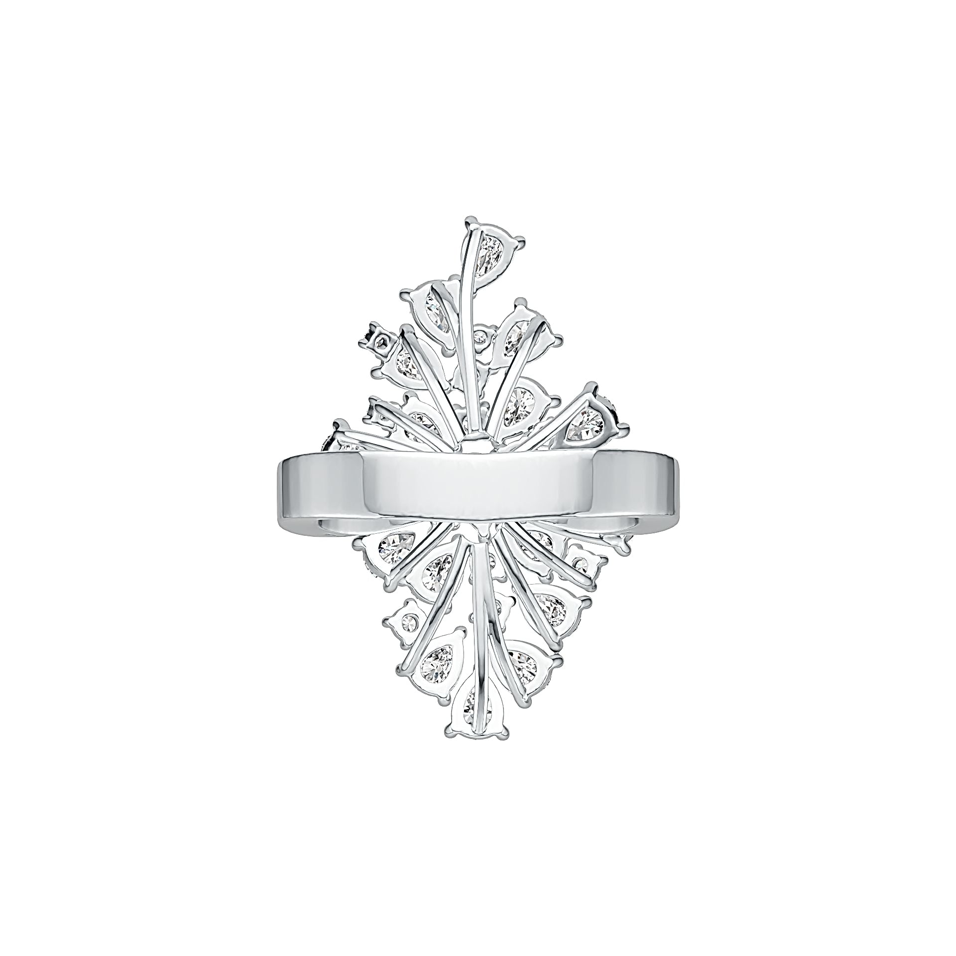 Sterling Silver Semi Mount Ring Setting Pear PE 5x3mm DHJ