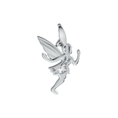 Sterling Silver Pendant with White Topaz or Moissanite Tinkerbell Fairy Theme DHJ