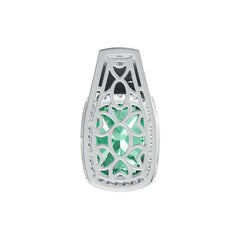 Sterling Silver Semi Mount Pendant Setting Cushion CU 14X10mm Halo DHJ