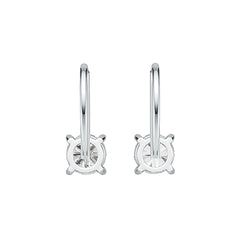 Sterling Silver Semi Mount Earrings Setting Round RD 6x6mm DHJ