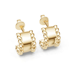 10K Gold Semi Mount Earrings Setting Round Ro 6x6mm Syz Jewelry