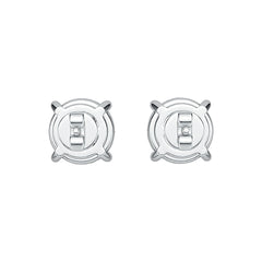 Sterling Silver Semi Mount Earrings Setting Round RD 8x8mm Simple Stud DHJ