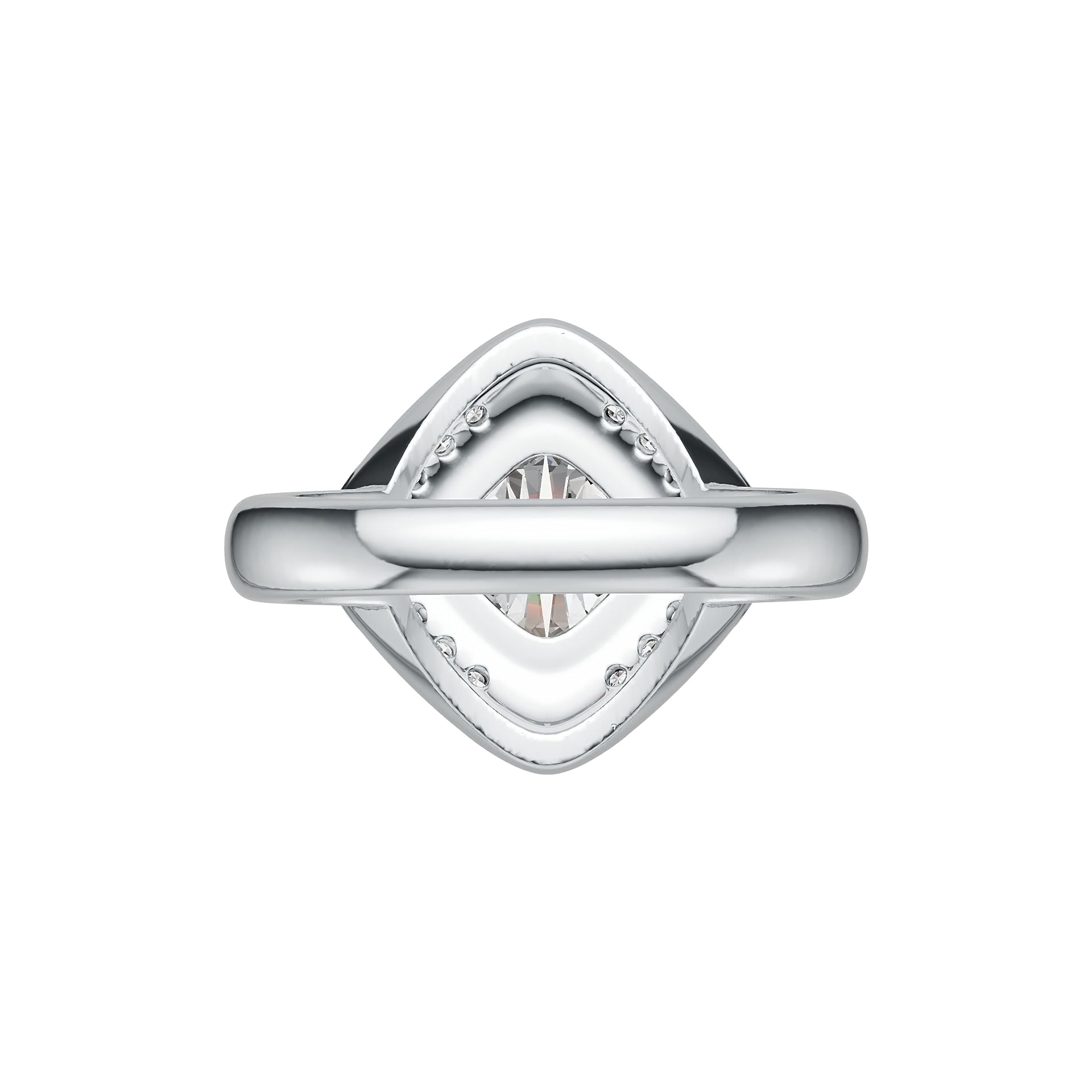 Sterling Silver Semi Mount Ring Setting Cushion CU 7X7mm DHJ