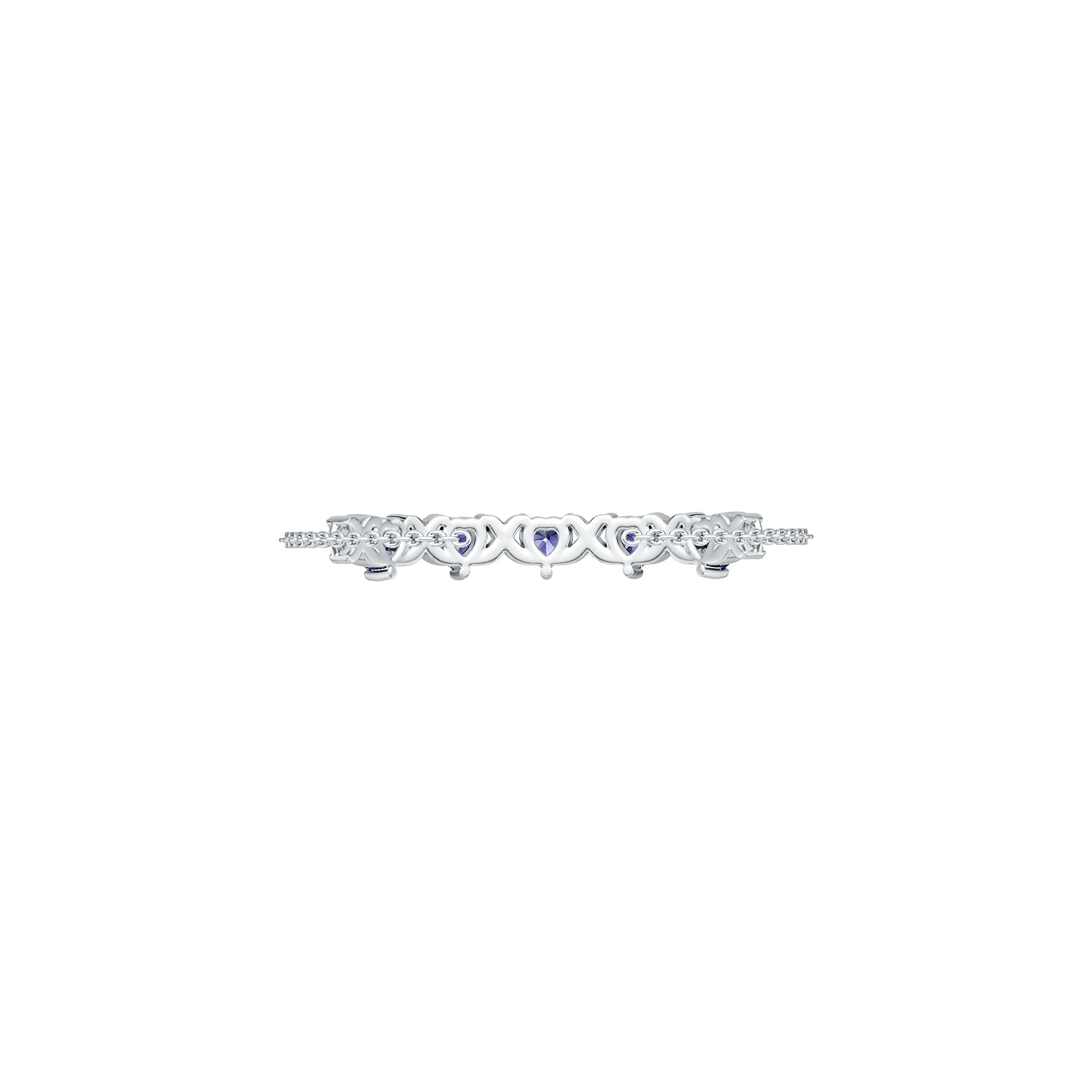 Sterling Silver Tennis Bracelet Semi Mount For Women Heart HT 5x5mm Fully Adjustable DHJ