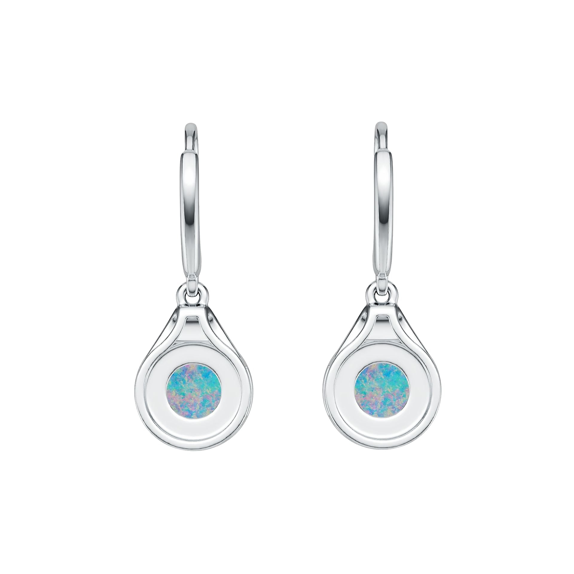 Sterling Silver Semi Mount Earrings Setting Round RD 6x6mm Cabochon DHJ