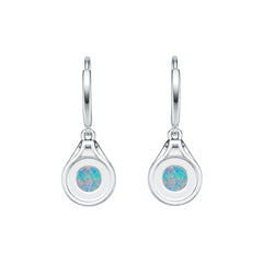 Sterling Silver Semi Mount Earrings Setting Round RD 6x6mm Cabochon DHJ
