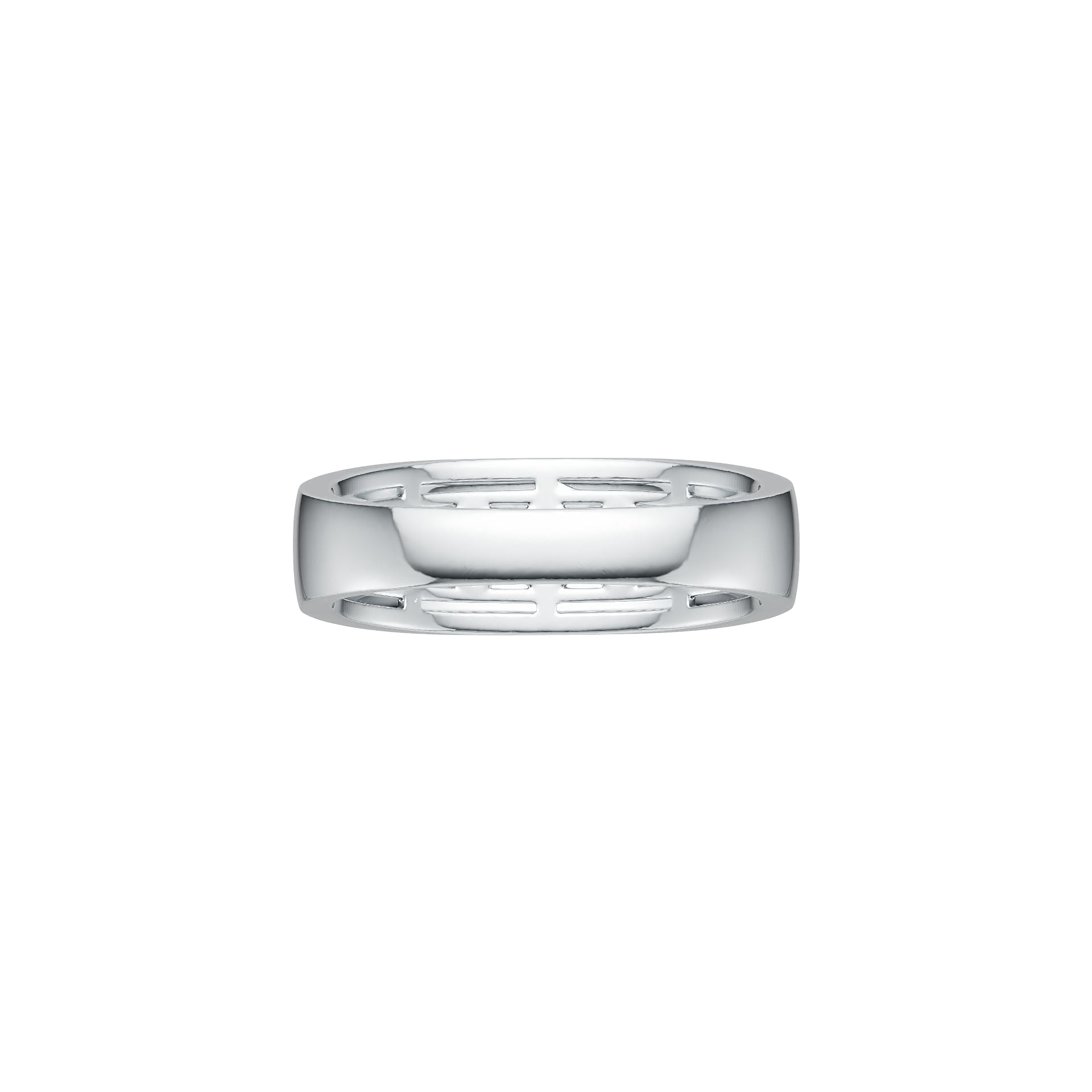 Solid Men's Sterling Silver Semi Mount Ring Setting RD 4x4mm 3 Stone Ring Syzjewelry
