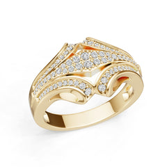 18K Gold Semi Mount Ring Setting Round Ro 1x1mm Diamond Accent Syz Jewelry