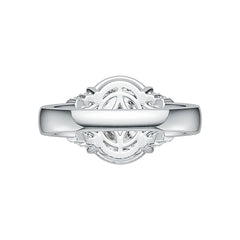 Sterling Silver Semi Mount Ring Setting Oval OV 13x11mm Cabochon White Topaz Syzjewelry