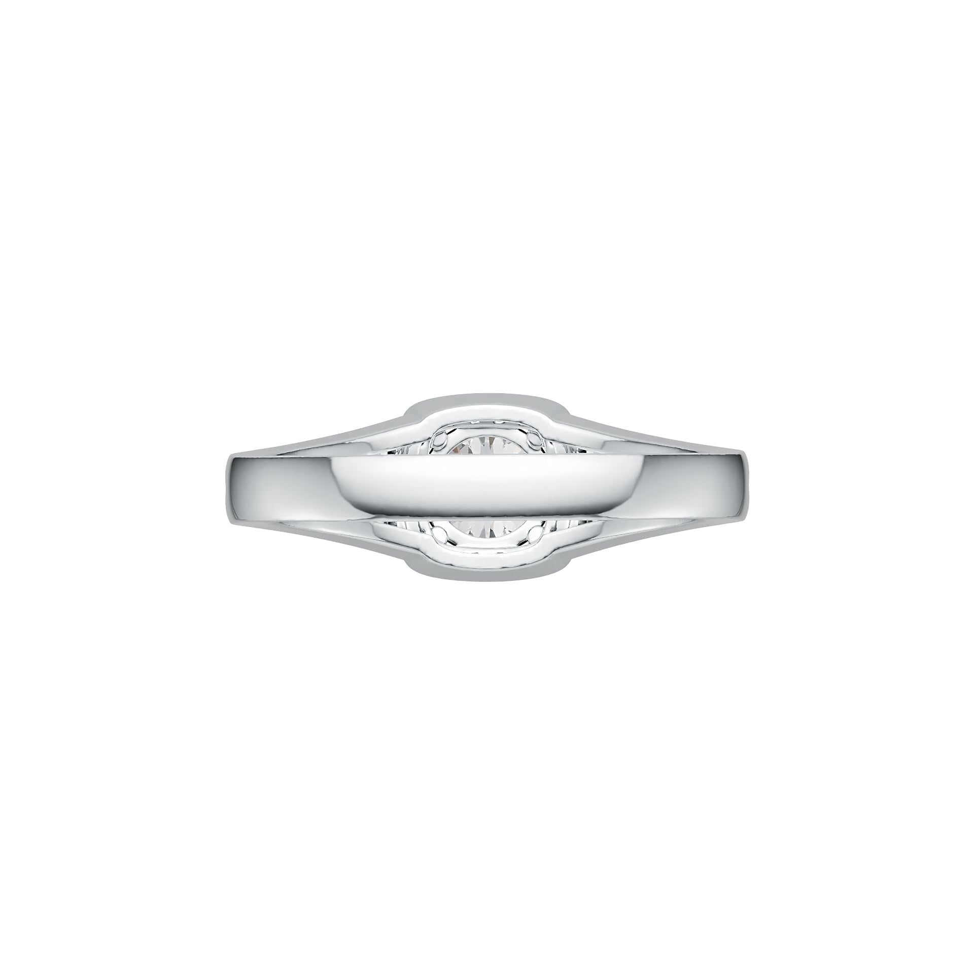 Sterling Silver Semi Mount Ring Setting Round RD 6.5x6.5mm Halo Split Shank DHJ