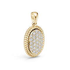 Platinum Semi Mount Pendant Setting Round Ro 6x6mm Diamond Accent Syz Jewelry