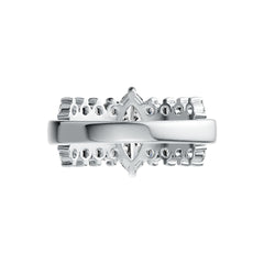 Sterling Silver Semi Mount Ring Setting Marquise MQ 12X6mm with White Topaz DHJ