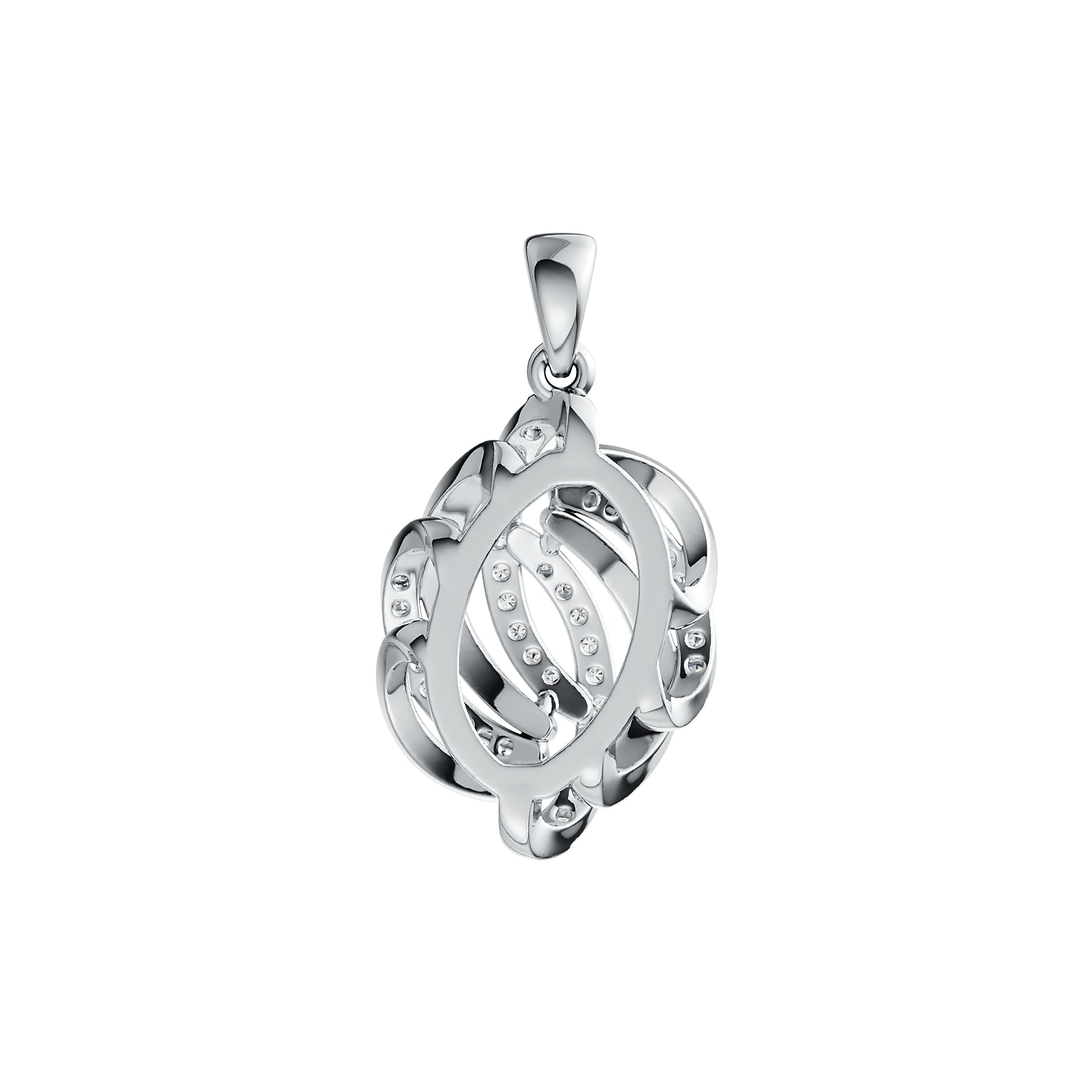 Sterling Silver Semi Mount Pendant Setting Round RD 1.5mm DHJ