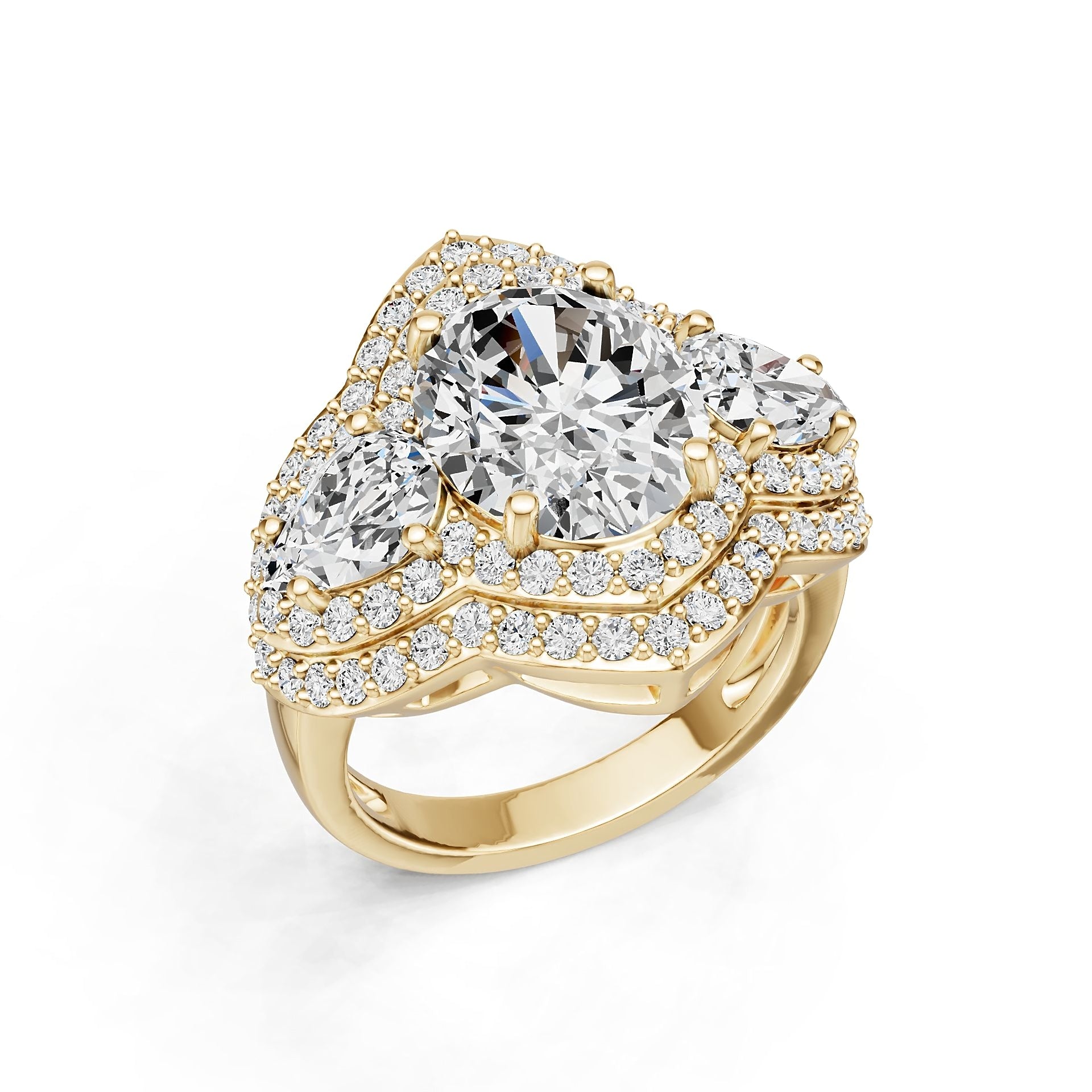 Platinum Semi Mount Ring Setting Oval Ov 11x9mm Diamond Accent Syz Jewelry