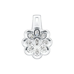 Sterling Silver Semi Mount Pendant Setting Oval OV 7X5mm with White Topaz DHJ