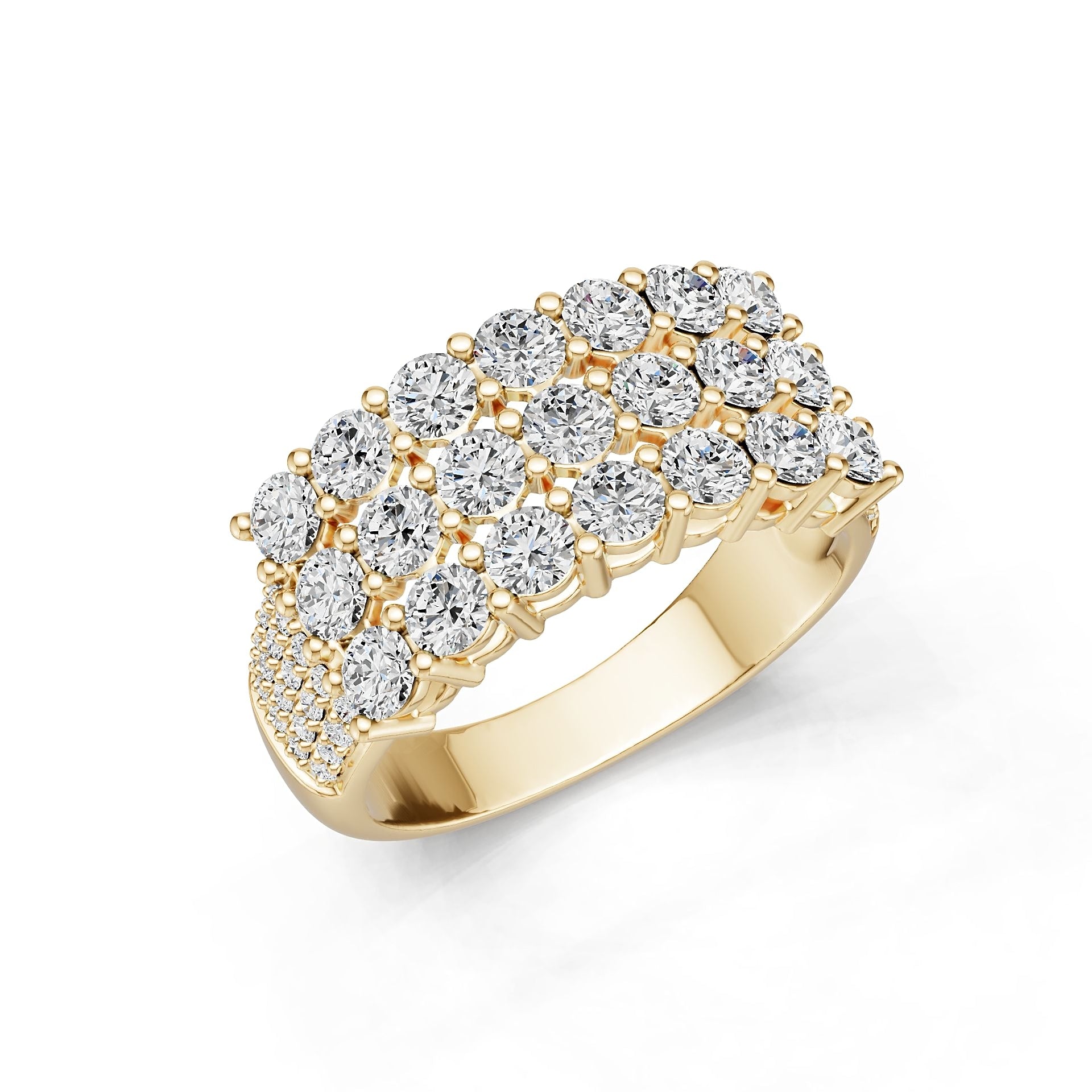 10K Gold Semi Mount Ring Setting Round Ro 2x2mm Syz Jewelry