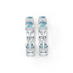 Sterling Silver Semi Mount Earrings Setting Round RD 5x5mm Cabochon DHJ