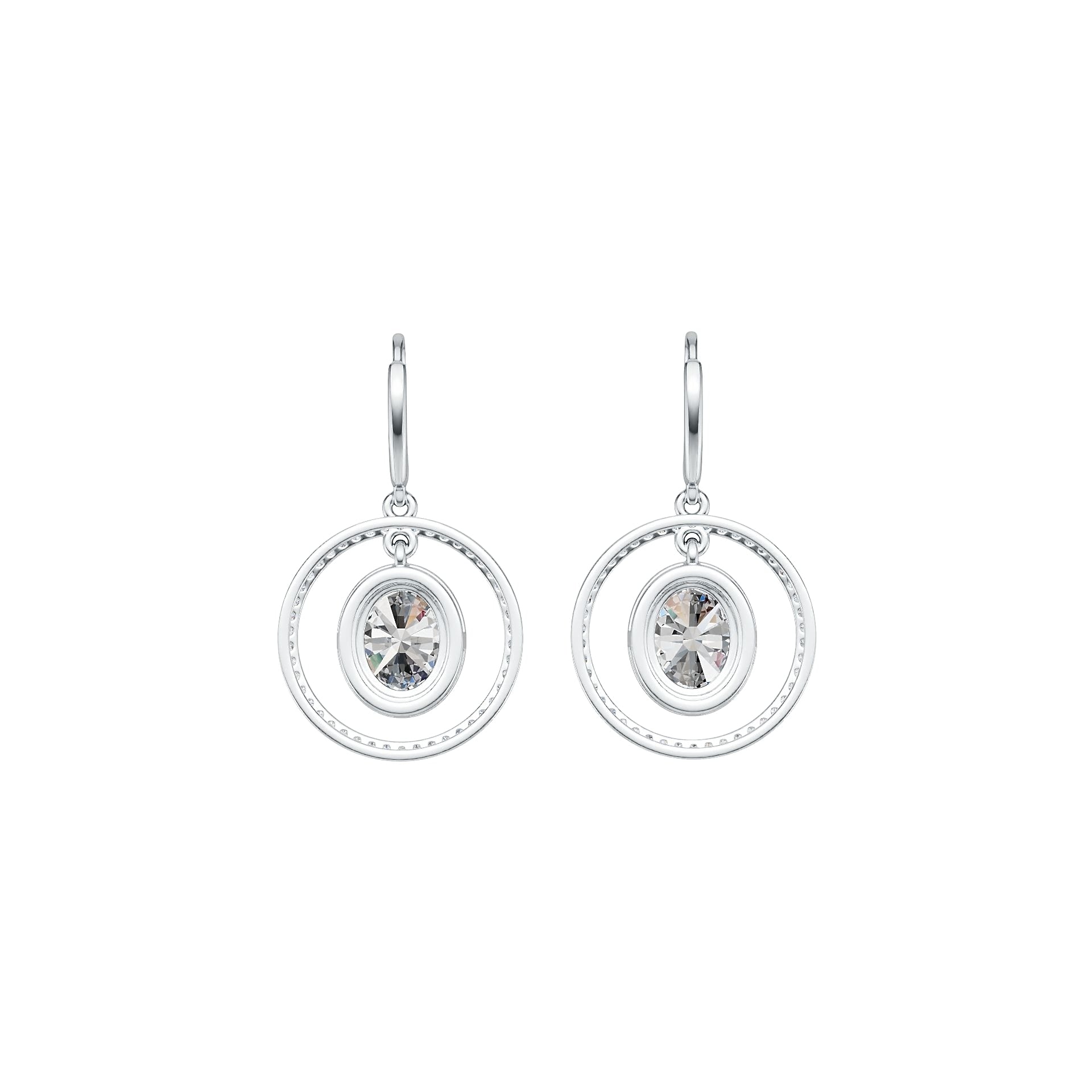 Sterling Silver Semi Mount Earrings Setting Oval OV 10X8mm DHJ