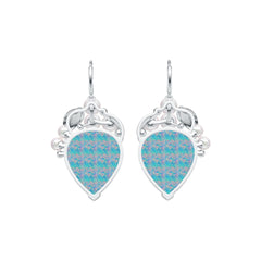 Sterling Silver Semi Mount Earrings Setting Pear PE 26X22mm Cabochon DHJ