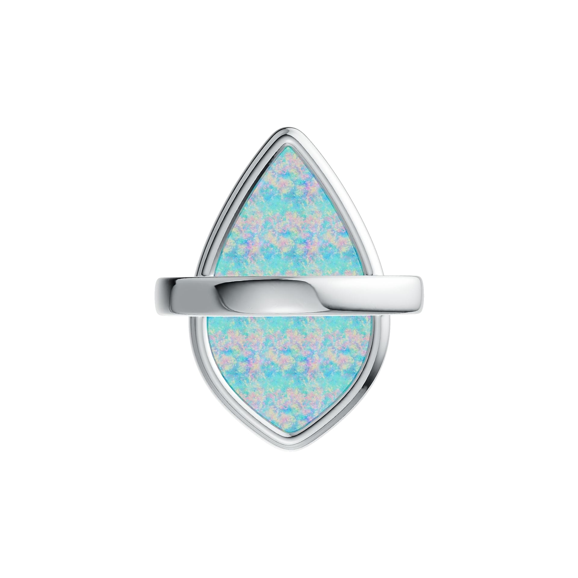 Sterling Silver Semi Mount Ring Setting PEAR PE 24x14mm Cabochon Syzjewelry