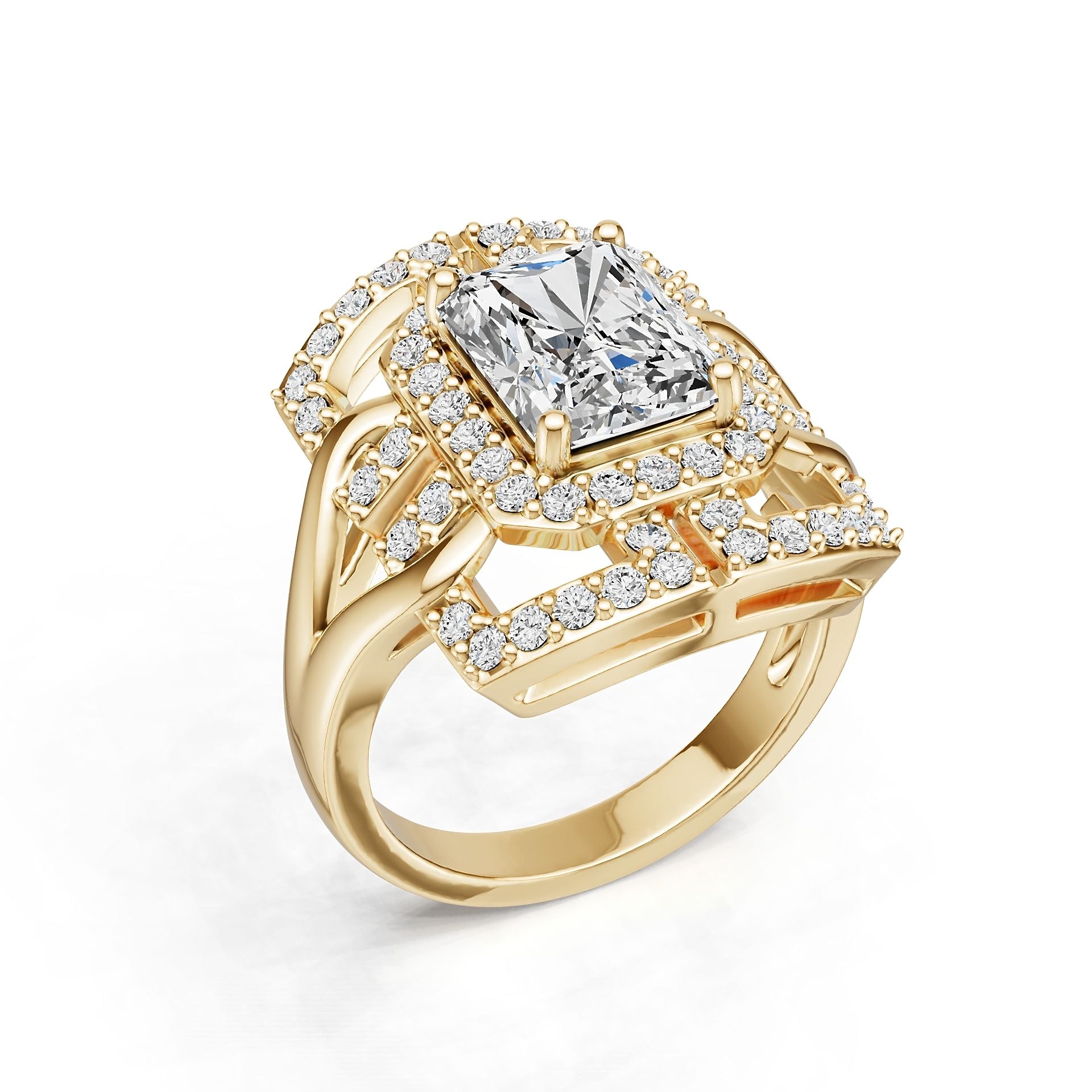 Platinum Semi Mount Ring Setting Emerald Em 5x7mm Diamond Accent Syz Jewelry
