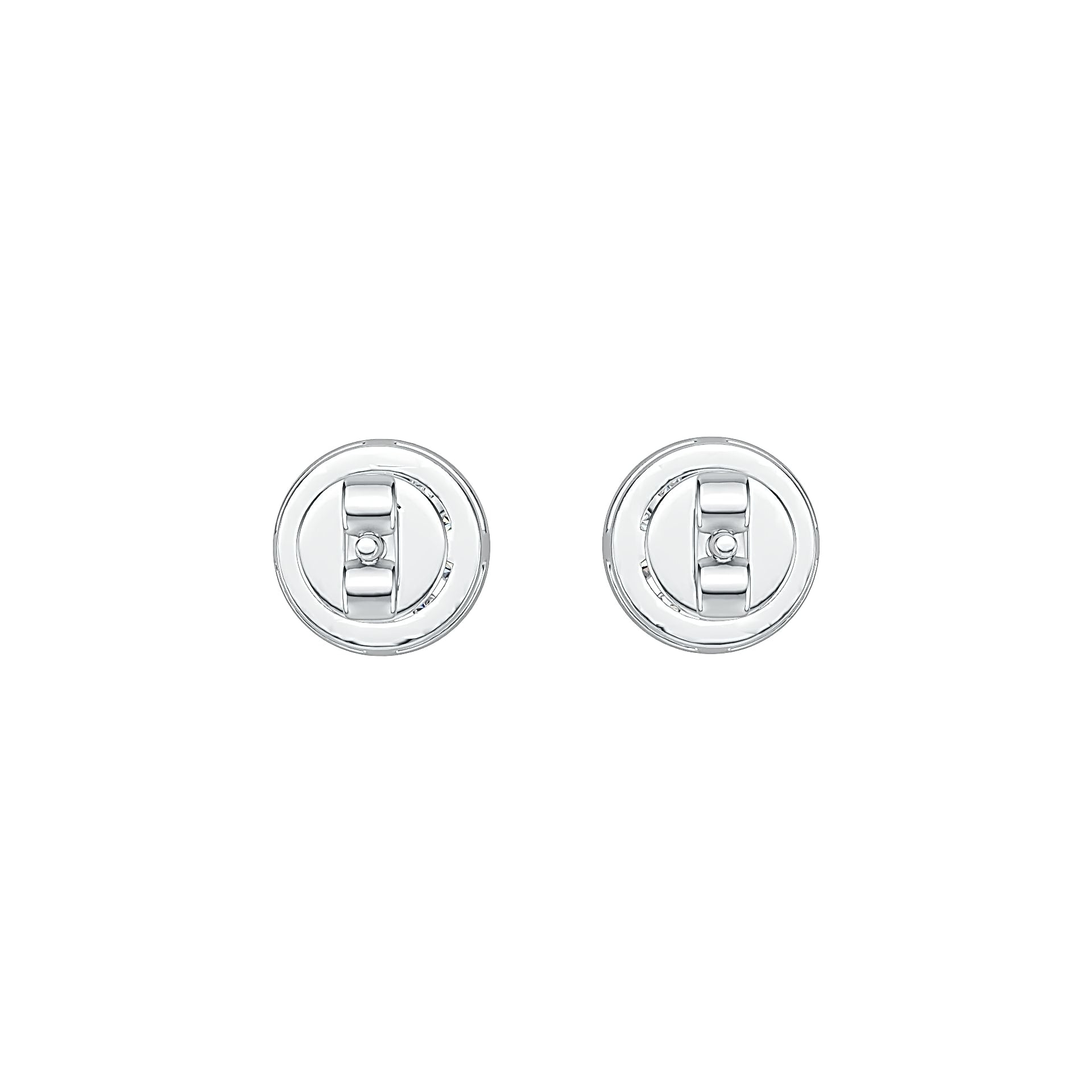 10K Gold Semi Mount Earrings Setting Round RD 4x4mm Stud Halo Moissanite Accent DHJ