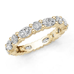 18K Gold Semi Mount Ring Setting Round Ro 5x3mm Diamond Accent Syz Jewelry