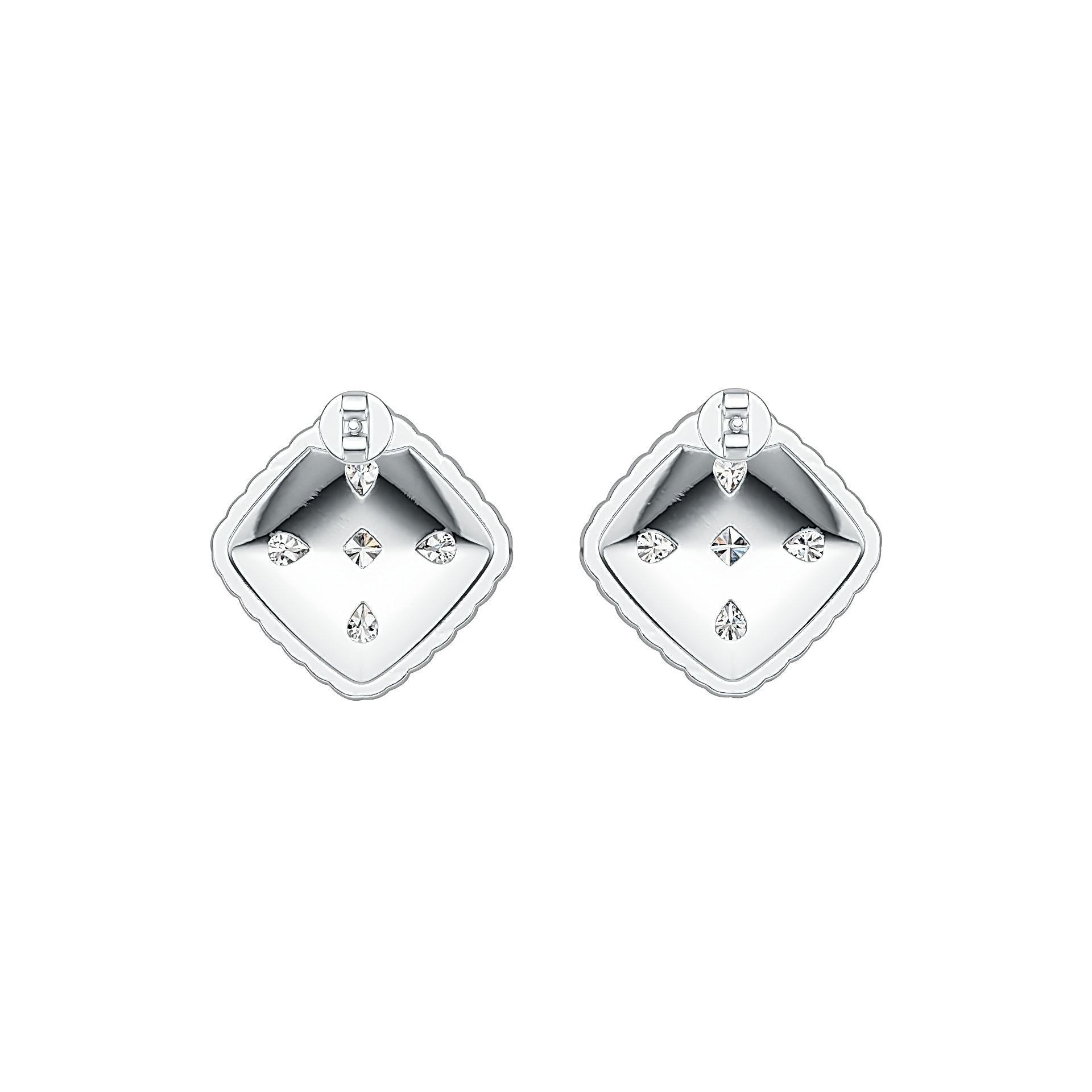Sterling Silver Semi Mount Earrings Setting Pear PE 4X3mm DHJ