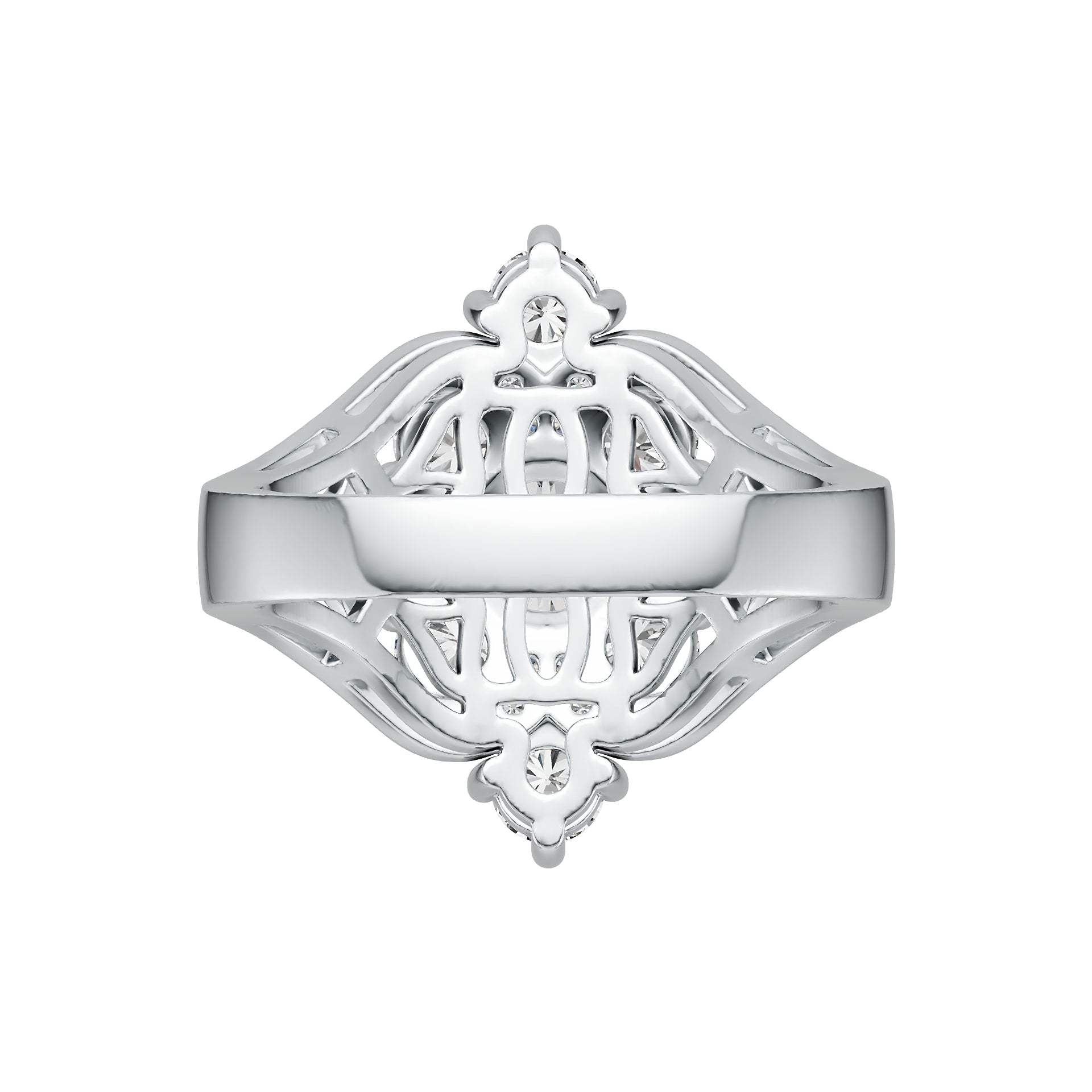 Sterling Silver Semi Mount Ring Setting Round RD 6x6mm RD 3.5mm DHJ