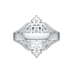 Sterling Silver Semi Mount Ring Setting Round RD 6x6mm RD 3.5mm DHJ