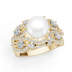 Sterling Silver Semi Mount Ring Setting Round RD 8.5mm DHJ