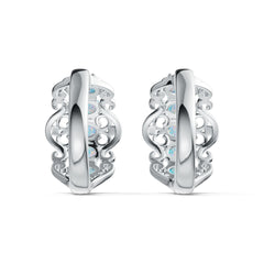 Sterling Silver Semi Mount Earrings Setting Oval OV 6X4mm Cabochon DHJ