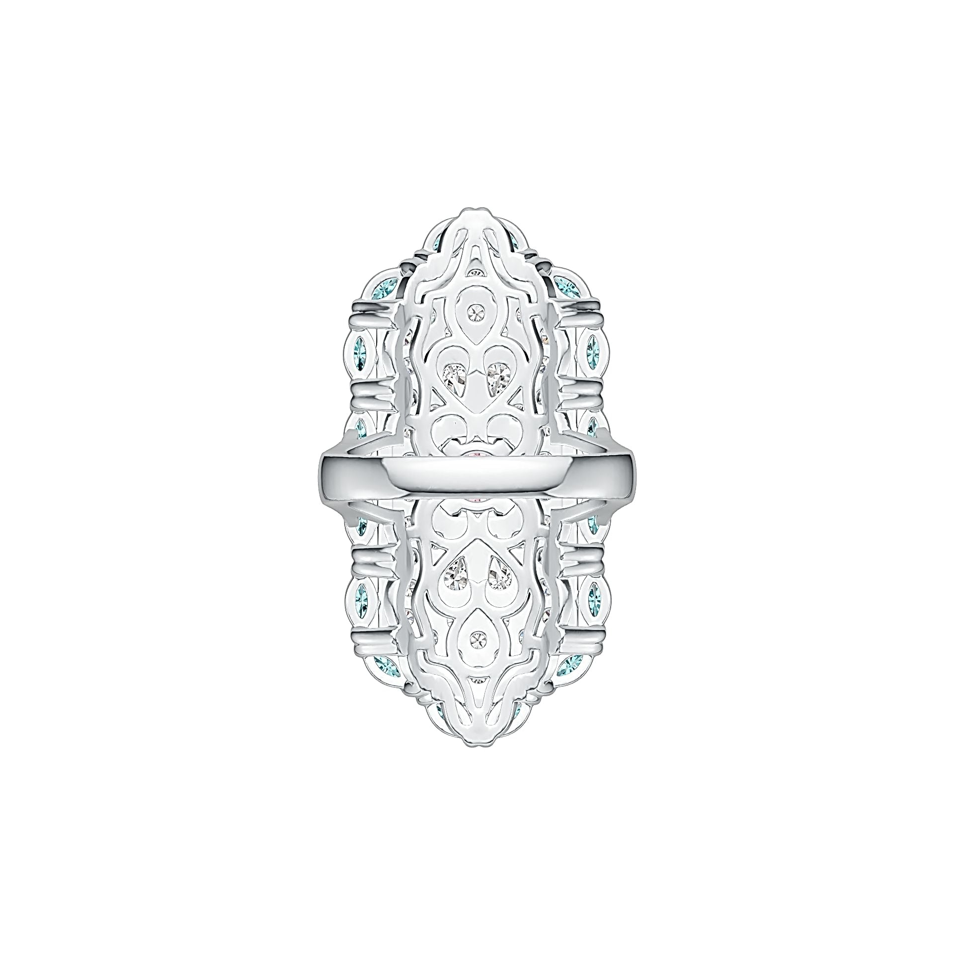 Sterling Silver Semi Mount Ring Setting Round RD 5x5mm PE 4x2mm DHJ